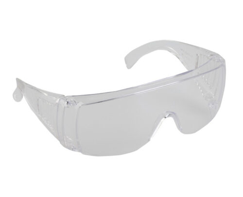 Safety Glasses Visitors, Clear Lens, Clear Frame, 12 ea/box