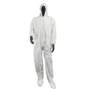 Coveralls Microporous Coated Coverall, Zipper Front, Hood, Elastic Wrists & Booties [M-4X]