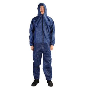 Coveralls Navy Blue Polypropylene Coverall, Zipper Front, Hood, Elastic Wrists & Ankles [size: XL-3X]