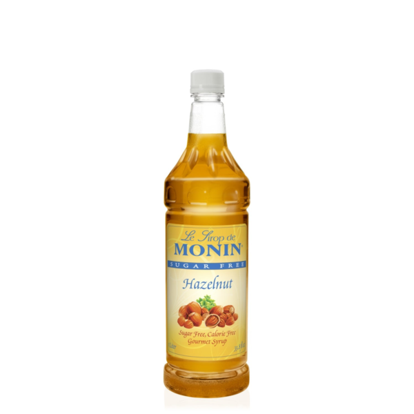 Monin Sugar Free Hazelnut Syrup - Plastic Bottle (1L)