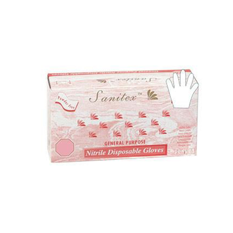 Sanitex White Nitrile Gloves 4.5 mil industrial grade powder-free puncture resistant hand protection wholesale California