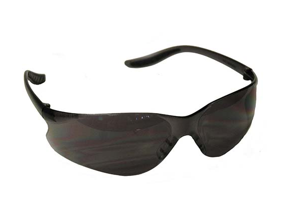 Safety Glasses Alumina, Smoke Lens, Black Frame, 12 ea/box