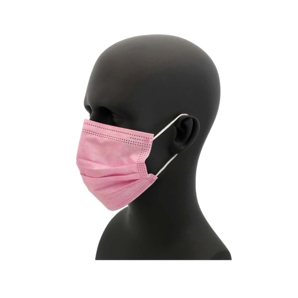 Dust Masks Face Mask, Ear-loop, Pink Pleated, 10/bag