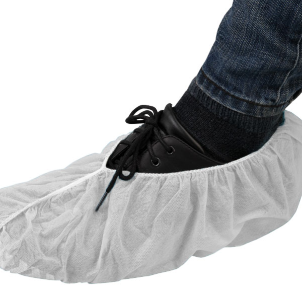 Shoe Covers White Polypropylene Shoe Covers, Non-Skid Bottom, 100/bag [Universal Size]