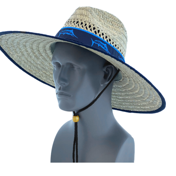 Hats & Hoods Straw Hat. Tight Weave, Natrual Color, w/ Chin Tie Cord