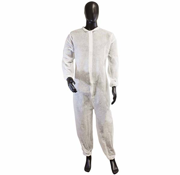 Coveralls White Polypropylene Coverall, Zipper Front, Elastic Wrists & Ankles [size: S-6X]