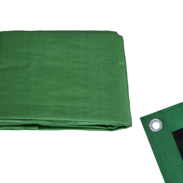 Green/Black Heavy DutyDurable Polyethylene, Aluminum Rust-Resistant Grommets, 20' x 35'