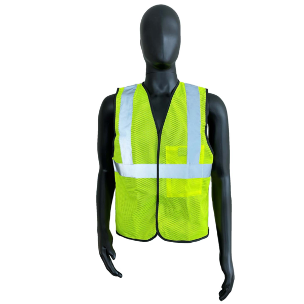 Safety Vests Class II Hi-Viz Yellow Polyester, Mesh Front/Back, Left Inside Pocket, Velcro Front [size: S/M-4X/5X]