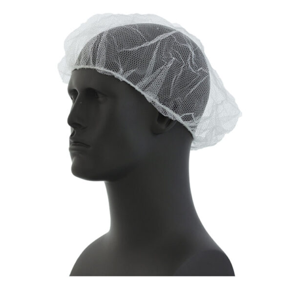Nylon Hair Nets & Beard Covers 21”, White, Medium Weave, 100/box, 1,000/case