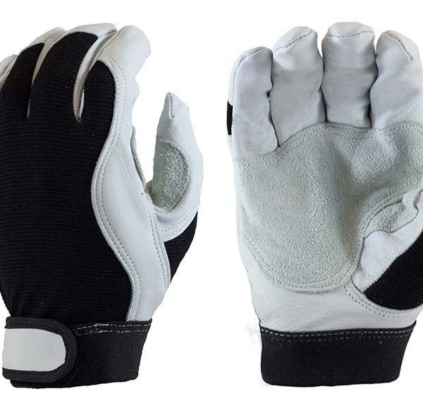Gloves Goat Leather Mechanics Gloves, Split Palm, Velcro [size: S-XL]