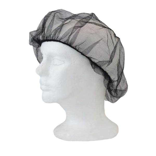 Nylon Hair Nets & Beard Covers 24”, Black, Medium Weave, 100/box, 1,000/case