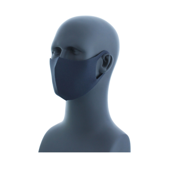 Fabric Face Masks Gray, 100% Polyester, Three Layers, Washable, Reusable, 1 ea/bag