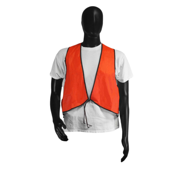 Safety Vests Orange PVC w/Front String Tie