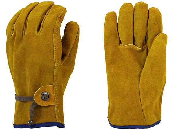 Cow - Unlined Split Leather, Shirred Elastic Back