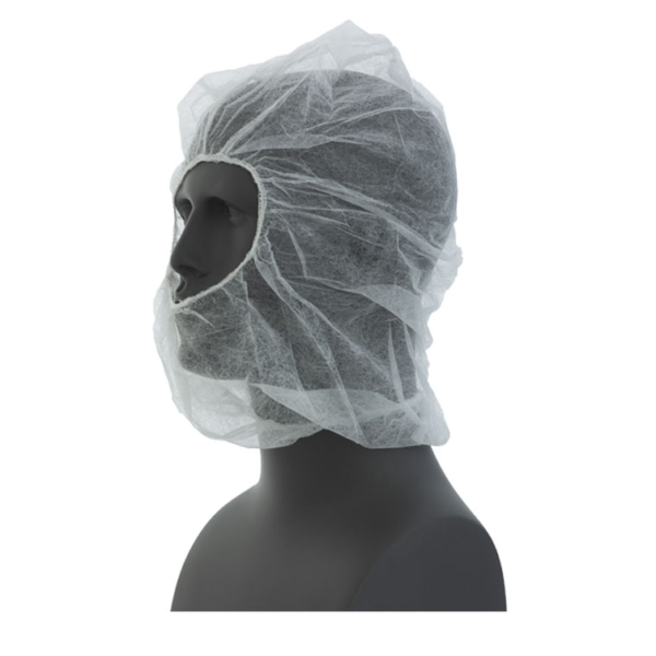 Beard & Hair Cover Combo White, Beard & Hair Cover, 21”, 100/bag