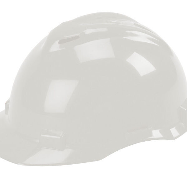 Hard Hats White, 4 Point Suspension, Vented, Ratchet Size Adjustment (63425 - Yellow, 63435 - Blue,