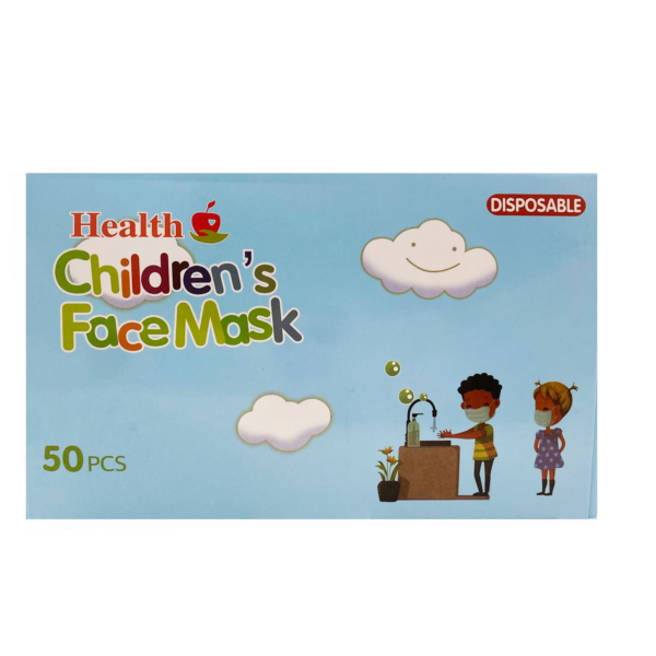 Dust Masks Face Mask, Ear-loop, Blue Pleated, Kids Size, 50/box