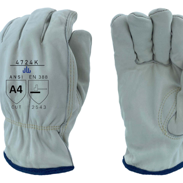 Cow - Unlined Grain Leather, Shirred Elastic Back, Keystone Thumb