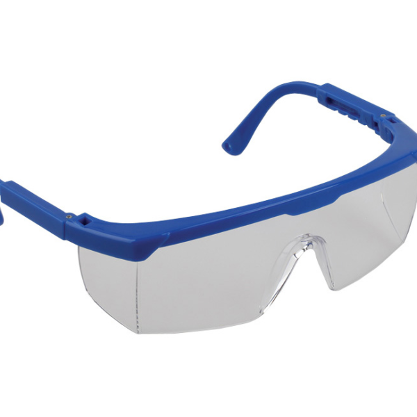 Safety Glasses Valiant, Clear Lens, Blue Frame, 12 ea/box