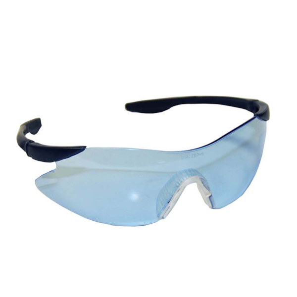 Safety Glasses Commandor, Blue Lens, Blue Frame, Adjustable Temples, 12 ea/box
