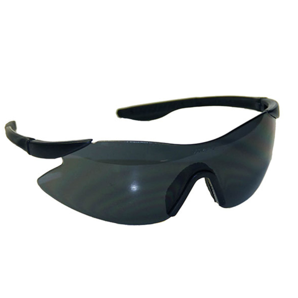 Safety Glasses Commandor, Smoke Lens, Silver Frame, Adjustable Temples, 12 ea/box