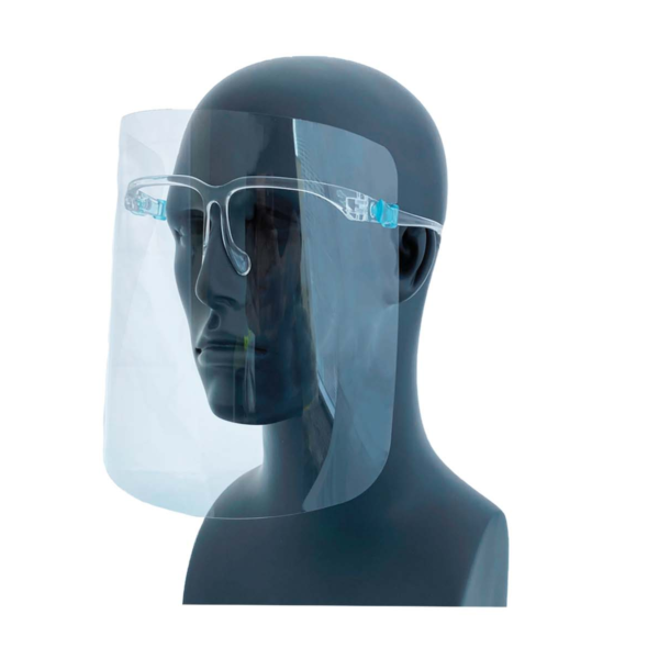 Face Shield Clear Protective Face Shield, Glasses Frame, 9.5" x 7.5"