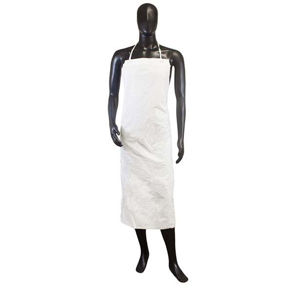 Aprons with Strings 6 mil, White, 35 x 45