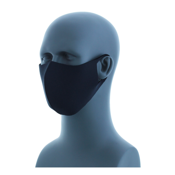 Fabric Face Masks Black, 100% Polyester, Three Layers, Washable, Reusable, 1 ea/bag