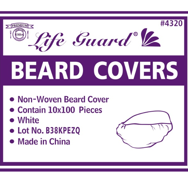 Beard Covers - Life Guard Brand, 1,000 Per Case