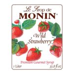 Monin Wild Strawberry Syrup - Bottle (1L) - Image 2