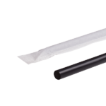 [12,000 ct] Jumbo Straws | Individually Wrapped | Black (0.2" x 7.75") - Image 2