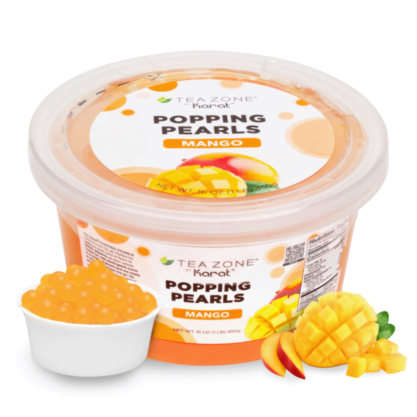Mango Popping Pearls - Jar (1 lb)