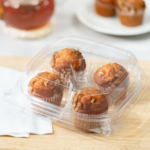 [150 ct] PET Tamper Resistant Muffin Container, 4-Compartment