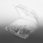 [150 ct] PET Tamper Resistant Muffin Container, 4-Compartment - Image 2