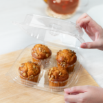 [150 ct] PET Tamper Resistant Muffin Container, 4-Compartment - Image 4