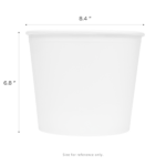 [150 pcs] 130 oz Paper Food Buckets - Image 5