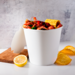 [150 sets] 170 oz Paper Food Buckets with Lids | 223 mm - Image 11