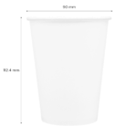 [300 ct] 12 oz Paper Coffee Cups | White | 90 mm - Image 11