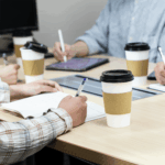 [250 sets] 16 oz White Paper Coffee Cups with Black PP Sipper Lids & Cup Jackets - Image 7