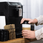 [250 sets] 16 oz White Paper Coffee Cups with Black PP Sipper Lids & Cup Jackets - Image 3