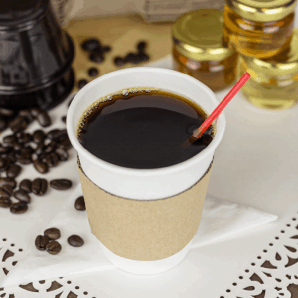 [1,000 ct] 8 oz Paper Coffee Cups | White | 80 mm