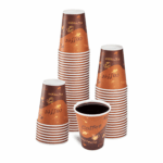 [1,000 ct] 8 oz Paper Coffee Cups | Coffee Print | 80 mm - Image 2
