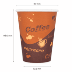 [1,000 ct] 8 oz Paper Coffee Cups | Coffee Print | 80 mm - Image 6