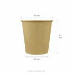 [1,000 ct] 10 oz Paper Coffee Cups | Kraft | 90 mm - Image 5