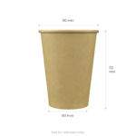[1,000 ct] 12 oz Paper Coffee Cups | Kraft | 90 mm - Image 5