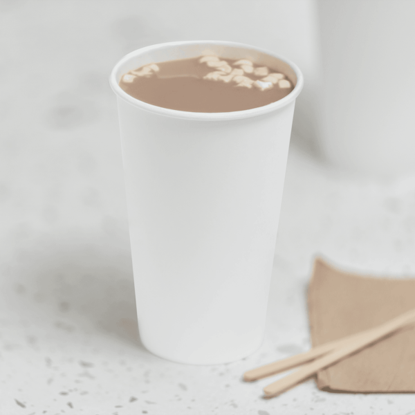 [1,000 ct] 16 oz Paper Coffee Cups | White | 90 mm