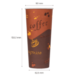 [500 ct] 24 oz Paper Coffee Cups | Coffee Print | 90 mm - Image 5