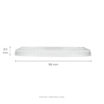 [1,000 ct] Plastic Cup Flat Lids | 98 mm | RPET | Clear - Image 2