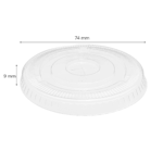 [1,000 ct] 7 oz Cup Lids | PET | 74 mm - Image 6