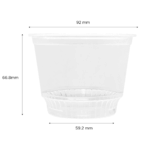 [1,000 ct] 8 oz Plastic Dessert Cups | PET | 92 mm - Image 5